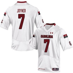 Men Dakereon Joyner White South Carolina College Football #7 Jersey 739854-479