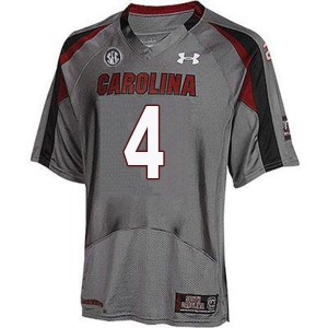 Men Darius Douglas Gray South Carolina Gamecocks College Football #4 Jersey 539297-832