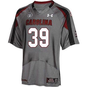 Men Dawson Hoffman Gray South Carolina Gamecocks College Football #39 Jersey 261260-855