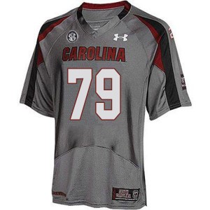 Men Dylan Wonnum Gray University of South Carolina College Football #79 Jersey 507428-168