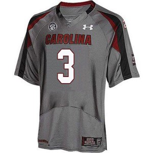 Men Javon Kinlaw Gray University of South Carolina College Football #3 Jersey 584598-123