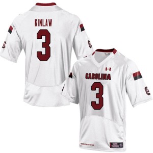 Men Javon Kinlaw White University of South Carolina College Football #3 Jersey 919253-293