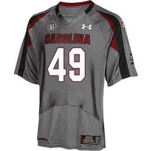 Men Matthew Smith Gray South Carolina Gamecocks College Football #49 Jersey 253075-246