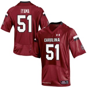 Men Maxwell Iyama Red Gamecocks College Football #51 Jersey 157271-499