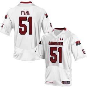 Men Maxwell Iyama White University of South Carolina College Football #51 Jersey 629533-327