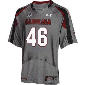 Men Patrick Reedy Gray University of South Carolina College Football #46 Jersey 341055-736