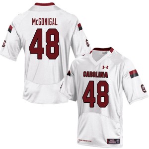 Men Sean McGonigal White University of South Carolina College Football #48 Jersey 444685-758