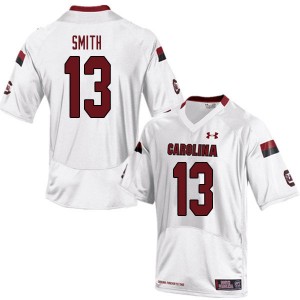 Men Shi Smith White South Carolina College Football #13 Jersey 210809-752