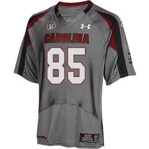 Men Tyquan Johnson Gray Gamecocks College Football #85 Jersey 568783-799