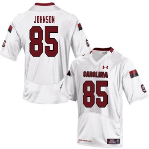 Men Tyquan Johnson White University of South Carolina College Football #85 Jersey 436696-946