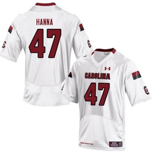 Men Cole Hanna White South Carolina College Football #47 Jersey 924950-523