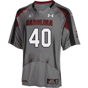 Men Eddie Buckhouse Gray South Carolina College Football #40 Jersey 501052-340