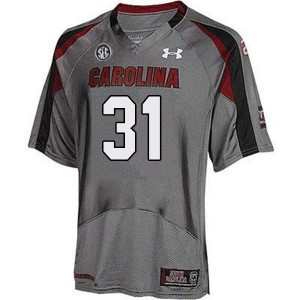 Men Jamel Cook Gray University of South Carolina College Football #31 Jersey 856059-151
