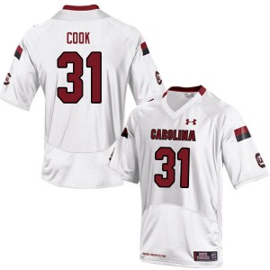 Men Jamel Cook White South Carolina Gamecocks College Football #31 Jersey 624759-731