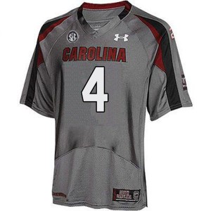 Men Jaylin Dickerson Gray South Carolina College Football #4 Jersey 374522-847