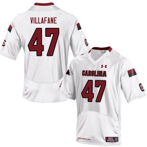 Men Jordan Villafane White University of South Carolina College Football #47 Jersey 579218-321