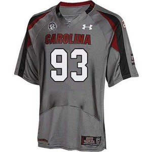 Men Joseph Anderson Gray South Carolina Gamecocks College Football #93 Jersey 351929-624