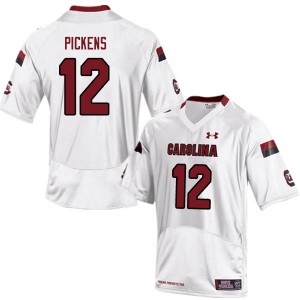 Men Kevin Pickens White Gamecocks College Football #12 Jersey 811111-128