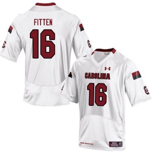 Men Rodricus Fitten White University of South Carolina College Football #16 Jersey 323215-549