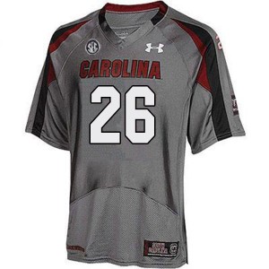 Men Zacch Pickens Gray Gamecocks College Football #26 Jersey 622129-843