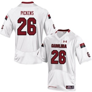 Men Zacch Pickens White University of South Carolina College Football #26 Jersey 300310-455