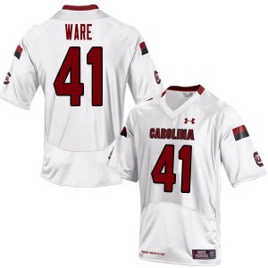 Men Darryle Ware White Gamecocks College Football #41 Jersey 995000-436