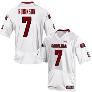 Men Jammie Robinson White University of South Carolina College Football #7 Jersey 216331-216