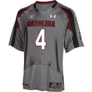 Men Luke Doty Gray South Carolina College Football #4 Jersey 672429-984