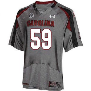 Men Matthew Bailey Gray South Carolina Gamecocks College Football #59 Jersey 524254-926