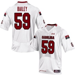 Men Matthew Bailey White University of South Carolina College Football #59 Jersey 464474-354
