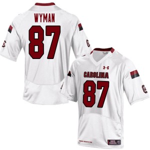 Men Mike Wyman White South Carolina Gamecocks College Football #87 Jersey 240020-609