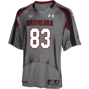 Men Patrick Reedy Gray Gamecocks College Football #83 Jersey 931933-217