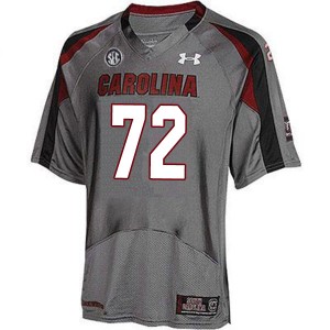 Men Trai Jones Gray Gamecocks College Football #72 Jersey 101836-196