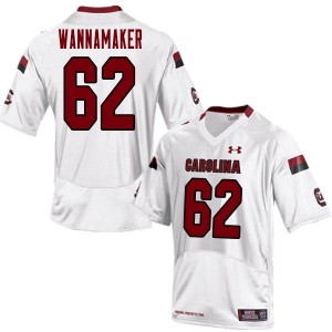 Men Tyshawn Wannamaker White University of South Carolina College Football #62 Jersey 723554-115