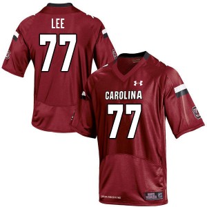 Men Vershon Lee Garnet Gamecocks College Football #77 Jersey 973331-912