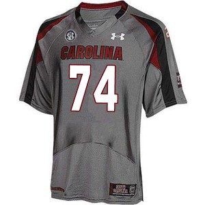 Men Vincent Murphy Gray Gamecocks College Football #74 Jersey 682157-640
