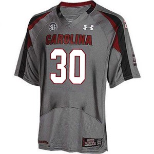 Men Zach Doe Gray South Carolina Gamecocks College Football #30 Jersey 544356-154