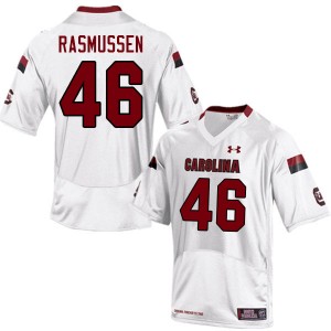 Men Cole Rasmussen White South Carolina College Football #46 Jersey 992513-123