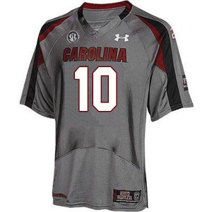 Men Colten Gauthier Gray University of South Carolina College Football #10 Jersey 947982-118