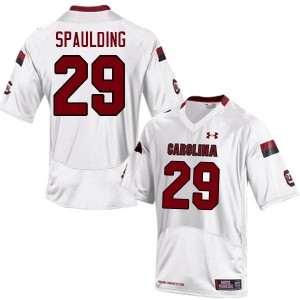 Men David Spaulding White University of South Carolina College Football #29 Jersey 592343-710