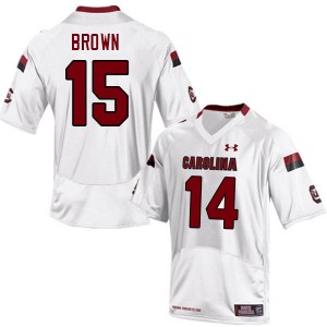 Men Jason Brown White Gamecocks College Football #15 Jersey 748700-852