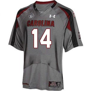 Men Joey Hunter Gray South Carolina College Football #14 Jersey 900863-848