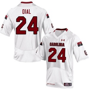 Men Marcellas Dial White South Carolina College Football #24 Jersey 348121-822
