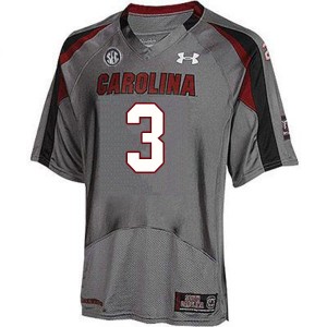 Men Sam Reynolds Gray South Carolina College Football #3 Jersey 376867-192