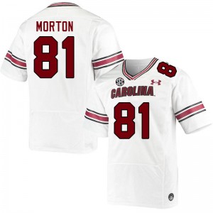 Men Aaron Morton White South Carolina Gamecocks College Football #81 Jersey 322941-375