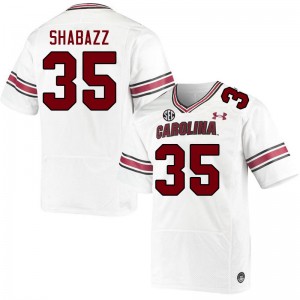 Men Akhnaton Shabazz White South Carolina College Football #35 Jersey 607333-979