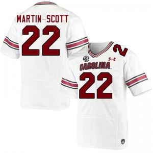 Men Bam Martin-Scott White South Carolina Gamecocks College Football #22 Jersey 225359-779