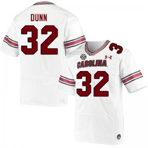 Men Bradley Dunn White Gamecocks College Football #32 Jersey 105633-322