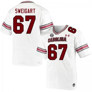 Men Chase Sweigart White University of South Carolina College Football #67 Jersey 156524-157