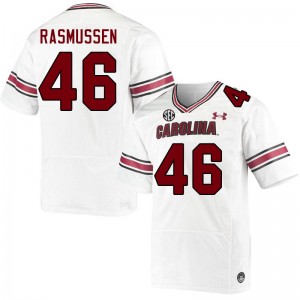 Men Cole Rasmussen White South Carolina College Football #46 Jersey 915547-263